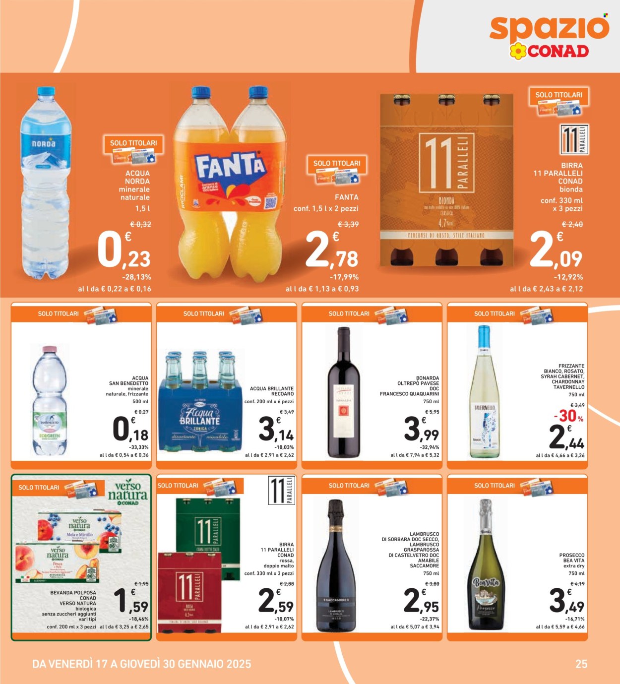 Volantino Spazio Conad - 17/1/2025 - 30/1/2025. Pagina 1