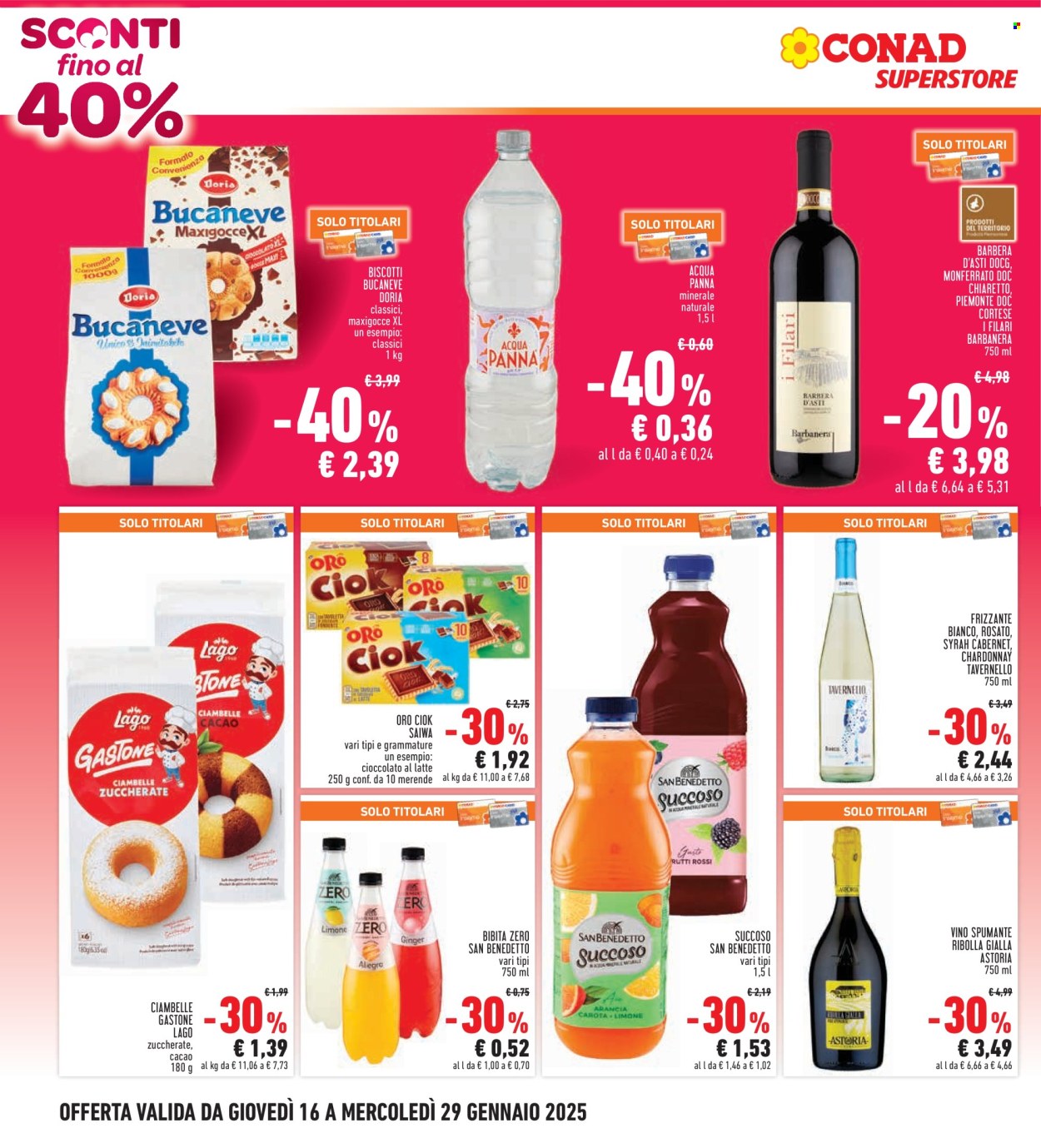 Volantino Conad - 16/1/2025 - 29/1/2025. Pagina 1