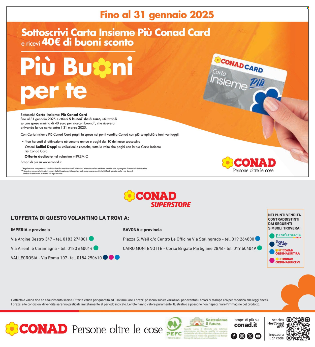 Volantino Conad Superstore - 16/1/2025 - 29/1/2025. Pagina 1