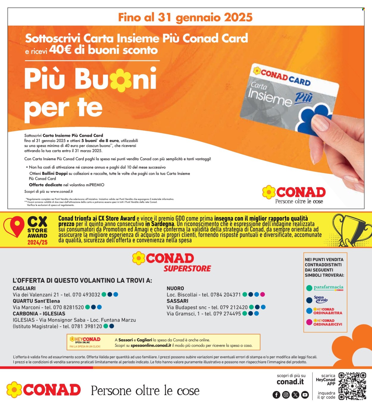 Volantino Conad Superstore - 16/1/2025 - 29/1/2025. Pagina 1