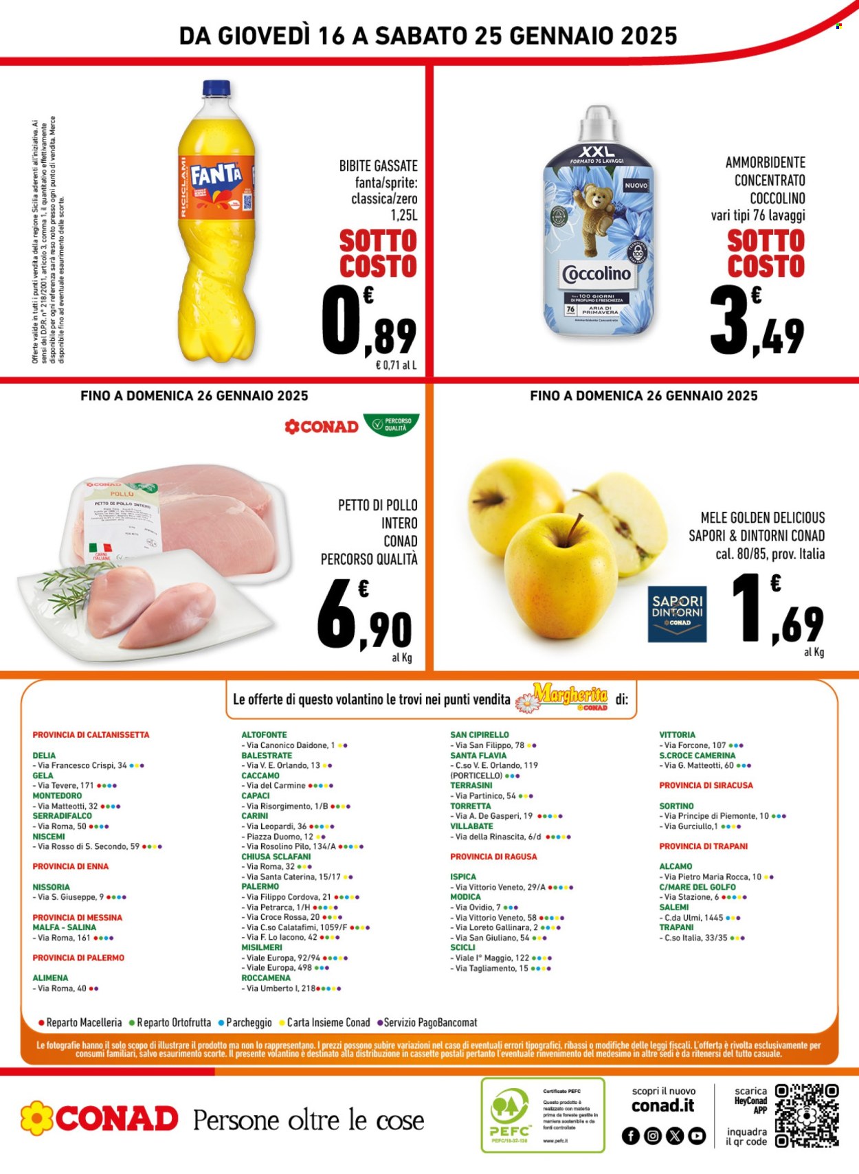 Volantino Margherita Conad - 16/1/2025 - 26/1/2025. Pagina 1