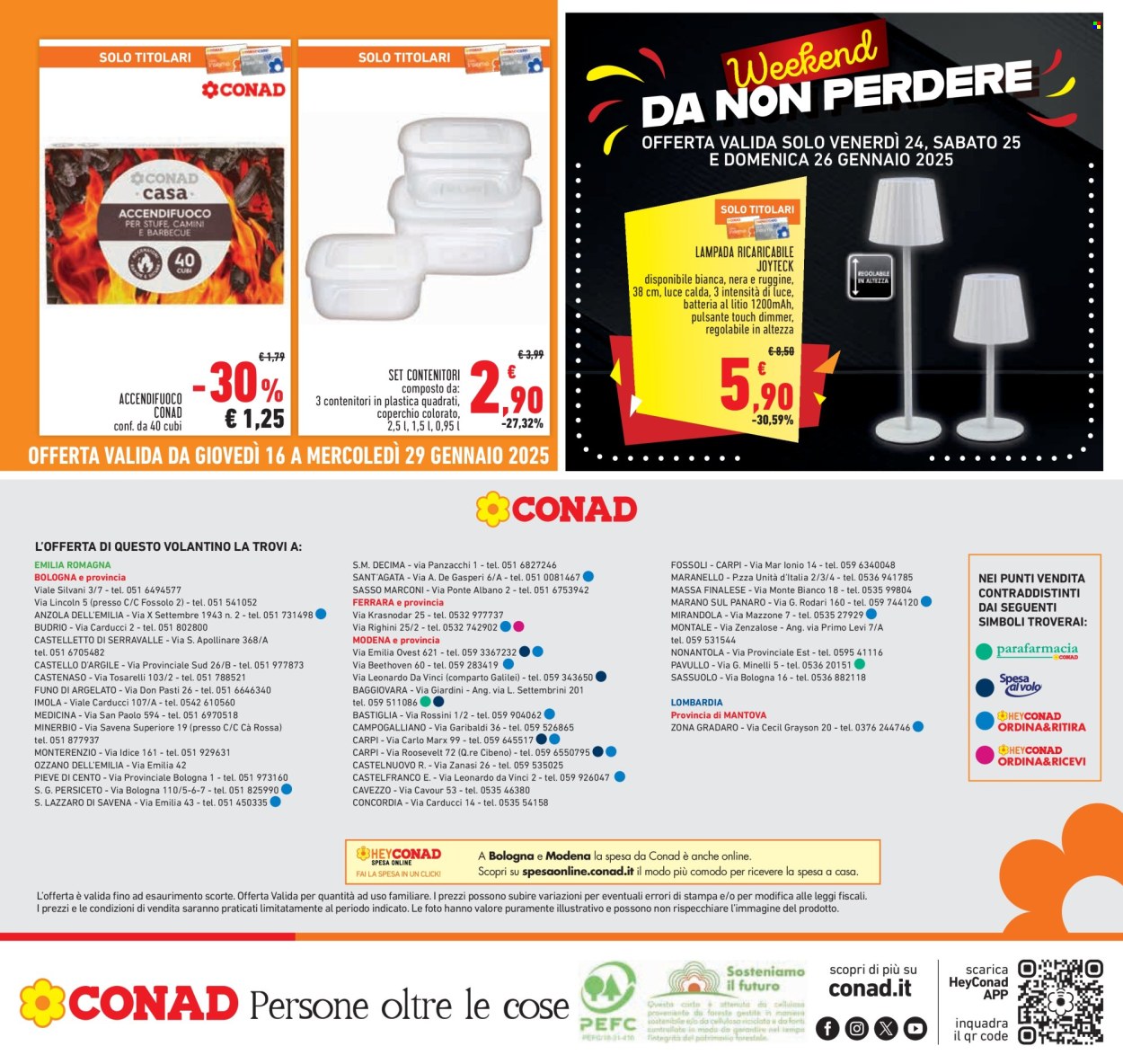 Volantino Conad - 16/1/2025 - 29/1/2025. Pagina 1