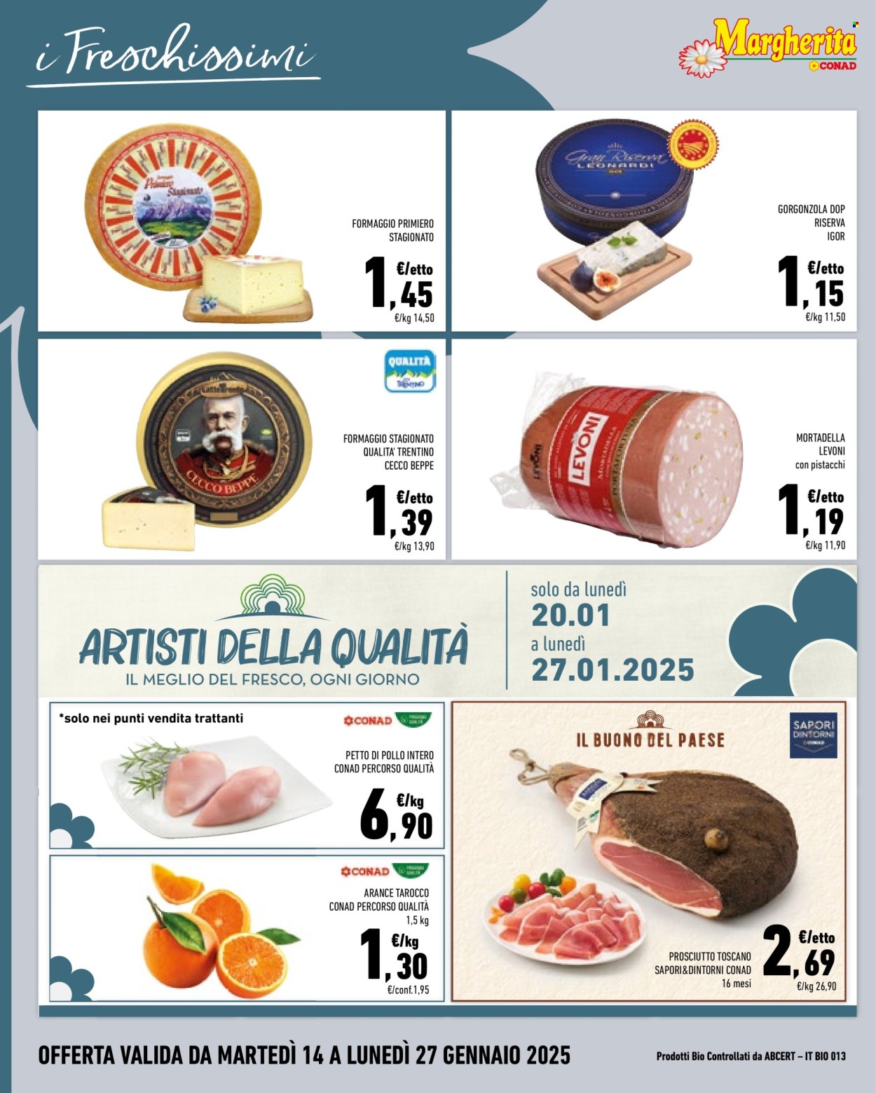 Volantino Margherita Conad - 14/1/2025 - 27/1/2025. Pagina 1