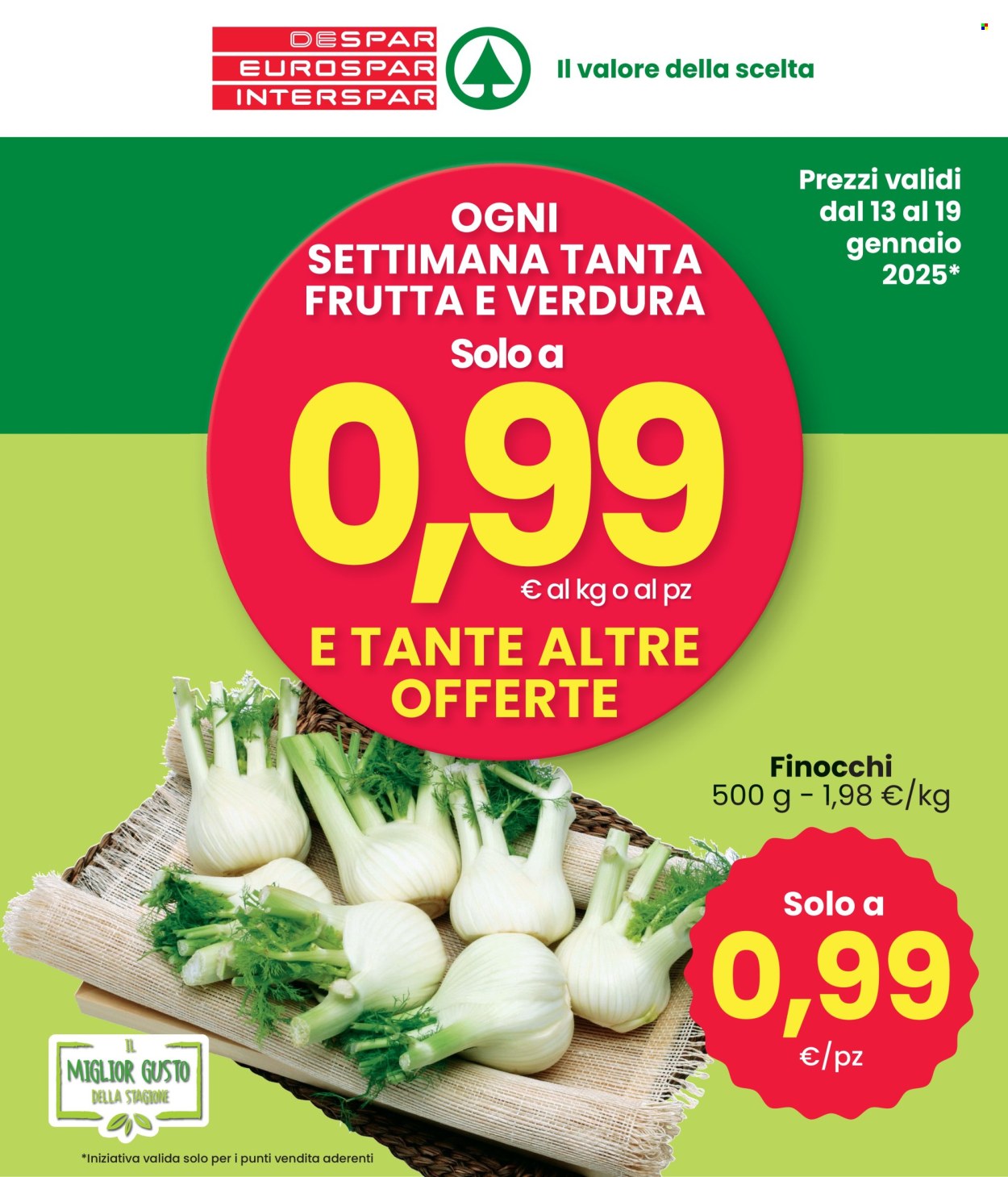 Volantino Eurospar - 13/1/2025 - 19/1/2025. Pagina 1