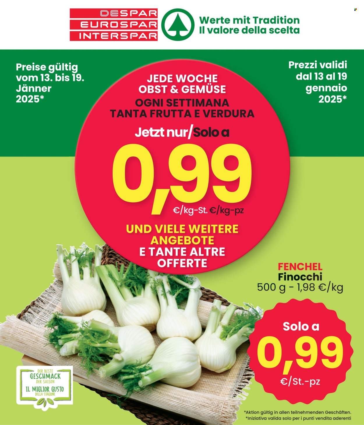 Volantino Interspar - 13/1/2025 - 19/1/2025. Pagina 1