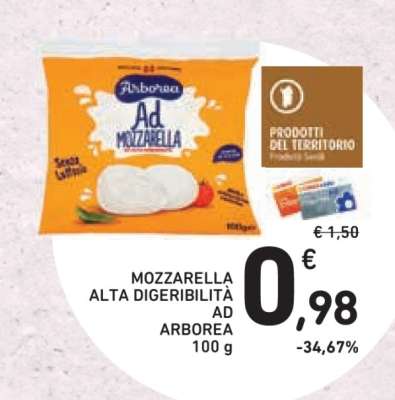 MOZZARELLA ALTA DIGERIBILITÀ AD ARBOREA