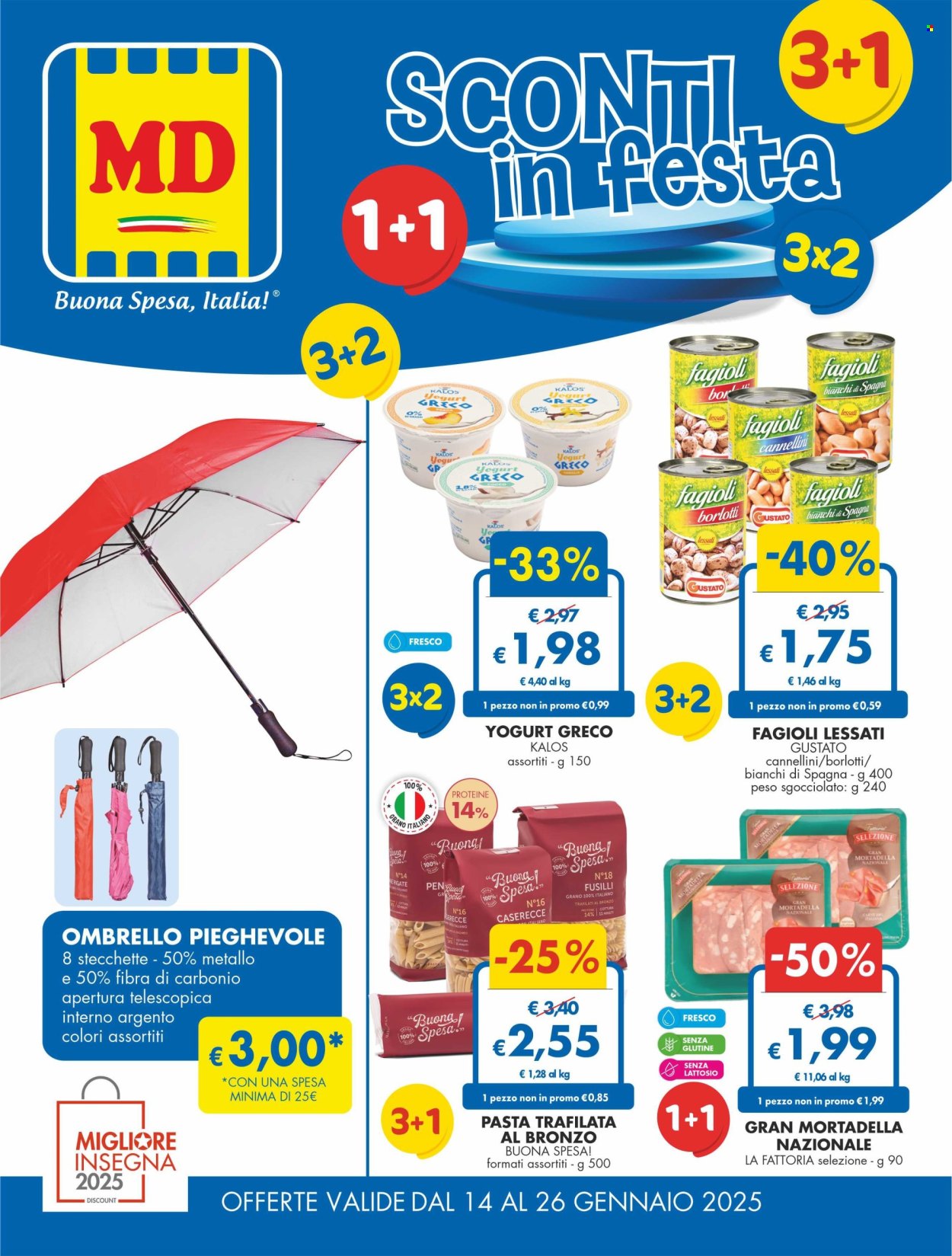 Volantino MD Discount - 14/1/2025 - 26/1/2025. Pagina 1