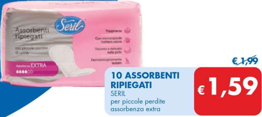 SERIL 10 ASSORBENTI RIPIEGATI