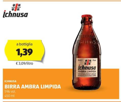 ICHNUSA BIRRA AMBRA LIMPIDIA