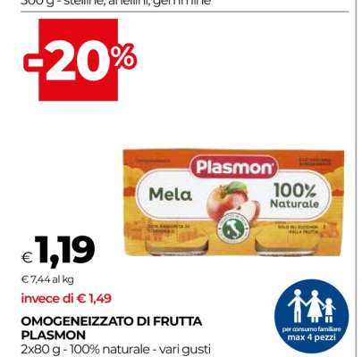 OMOGENEIZZATO DI FRUTTA PLASMON