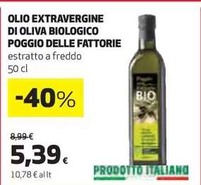 Olio Extravergine di Oliva Biologico Poggio delle Fattorie