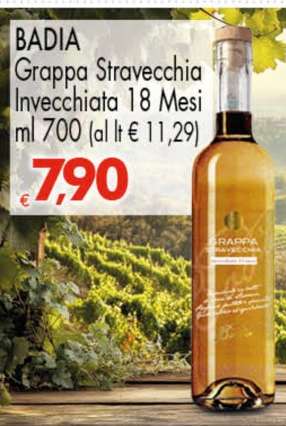 BADIA Grappa Stravecchia Invecchiata 18 Mesi