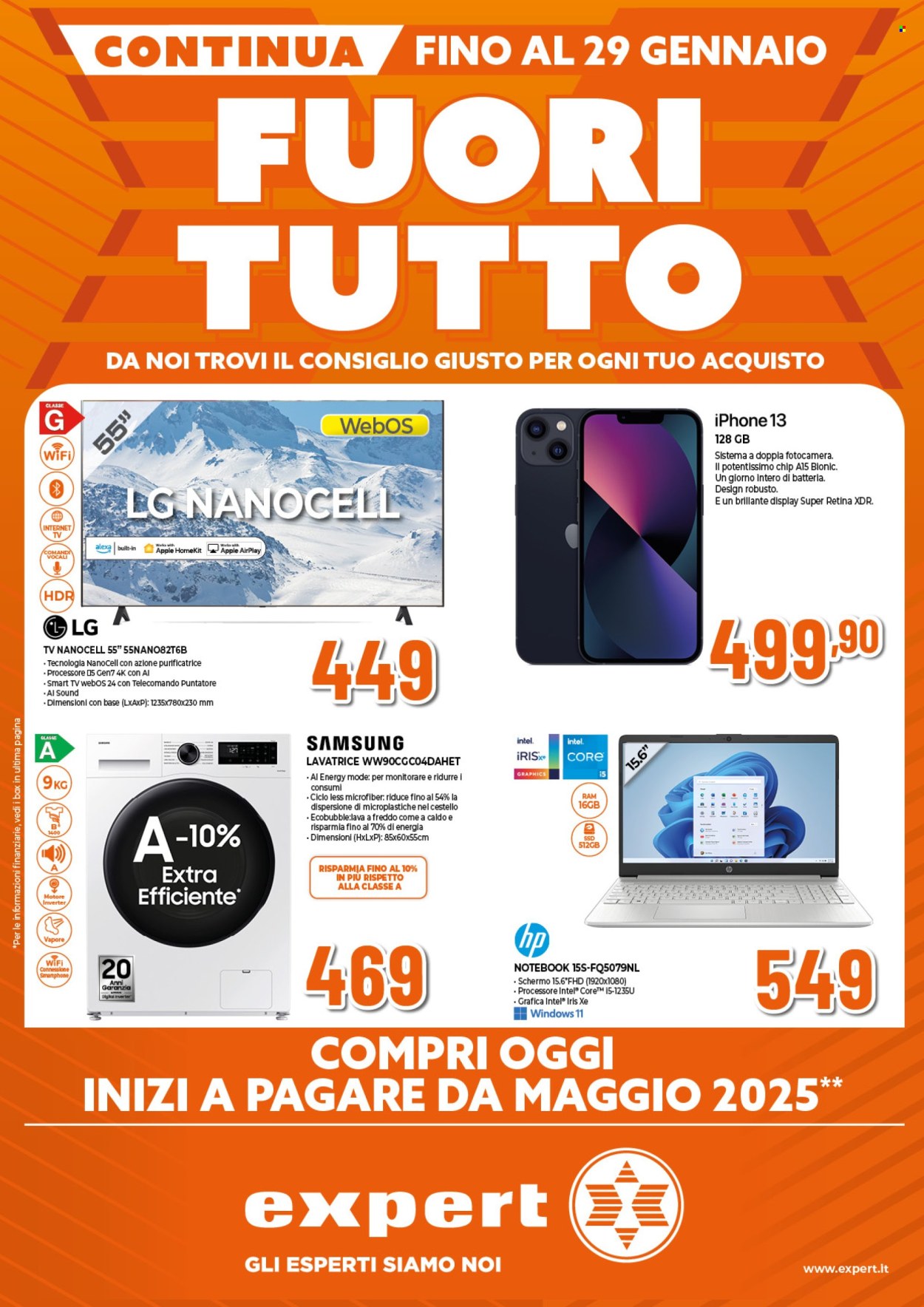 Volantino Expert - 16/1/2025 - 29/1/2025. Pagina 1