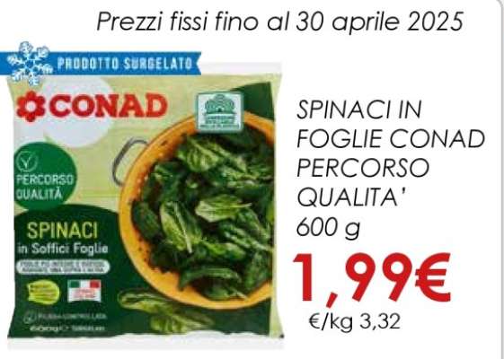 SPINACI IN FOGLIE CONAD PERCORSO QUALITA'