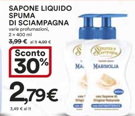 SAPONE LIQUIDO SPUMA DI SCIAMPAGNA