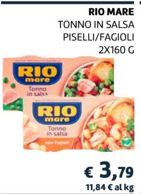 RIO MARE TONNO IN SALSA PISELLI/FAGIOLI