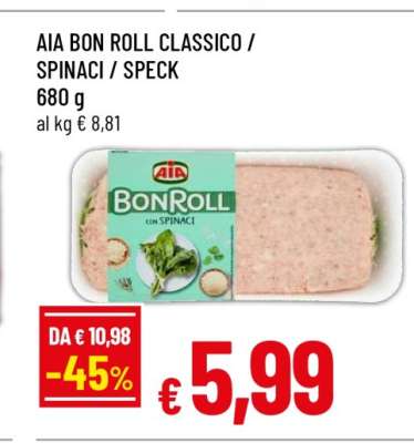 AIA Bon Roll Classico / Spinaci / Speck