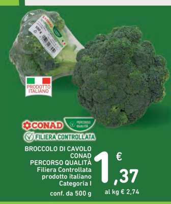 Broccolo di Cavolo Conad Percorso Qualità