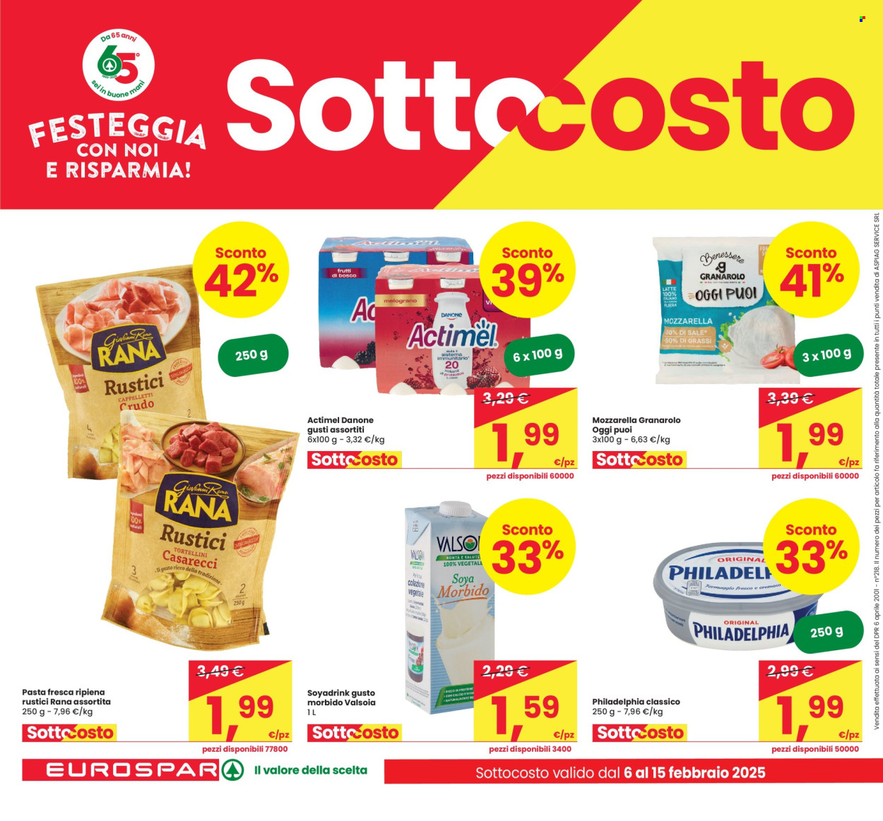 Volantino Eurospar - 6/2/2025 - 15/2/2025. Pagina 1