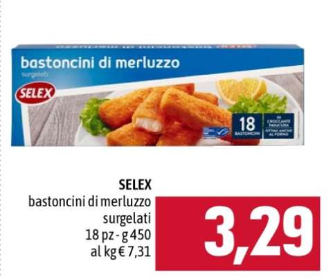 SELEX bastoncini di merluzzo surgelati