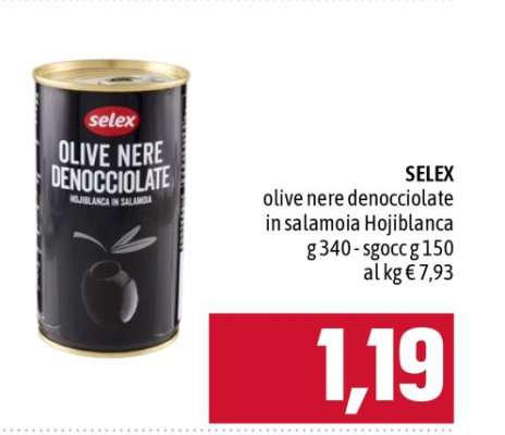 SELEX olive nere denocciolate