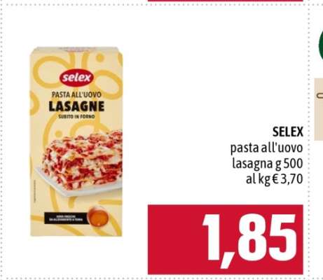 SELEX pasta all'uovo lasagna