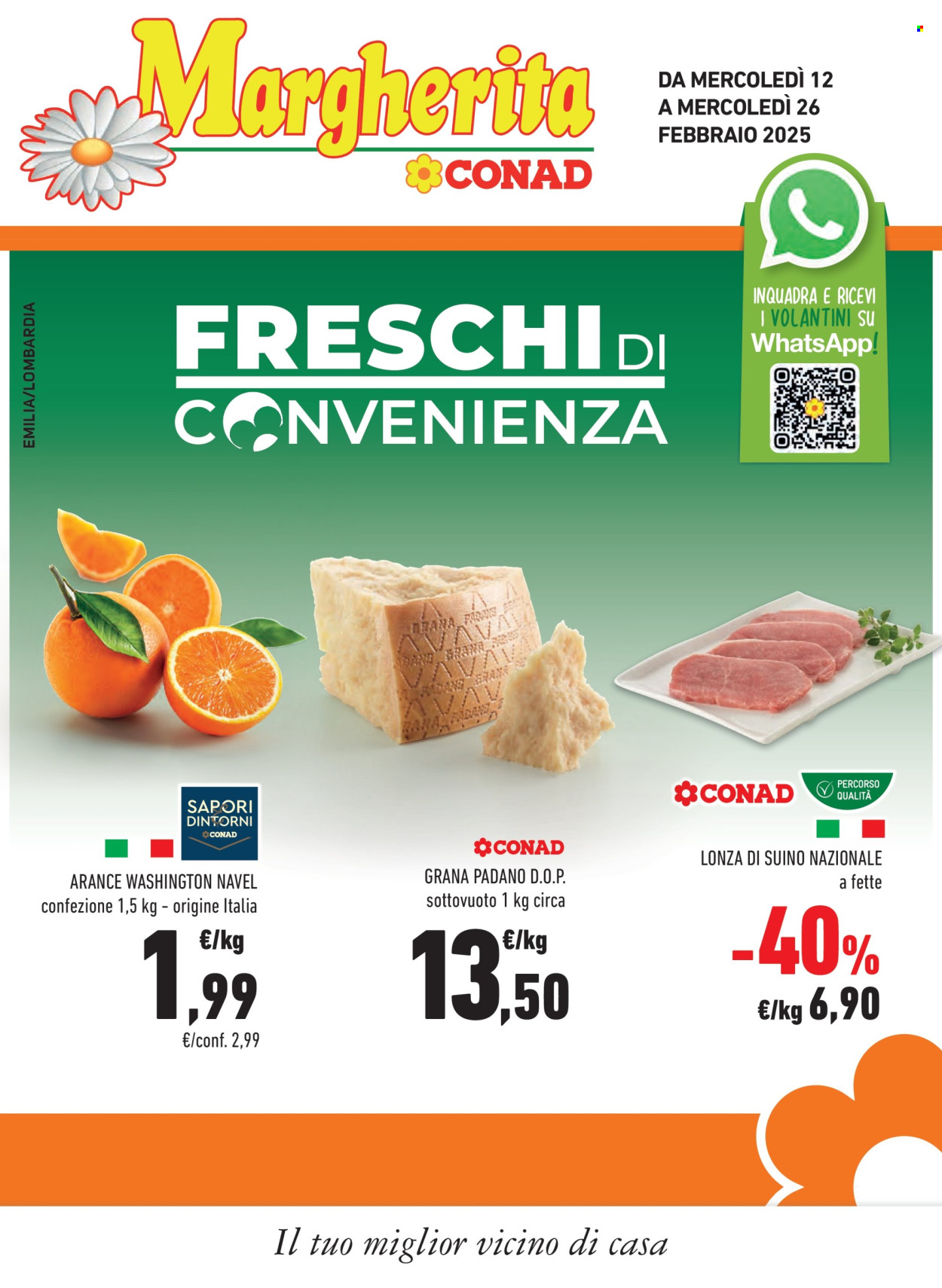 Volantino Margherita Conad - 12/2/2025 - 26/2/2025. Pagina 1