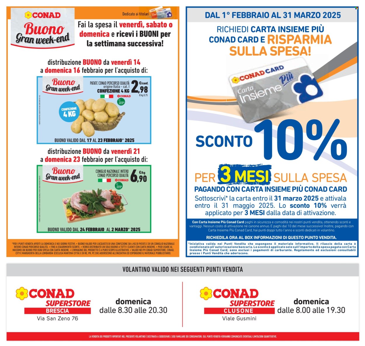 Volantino Conad Superstore - 12/2/2025 - 26/2/2025. Pagina 1