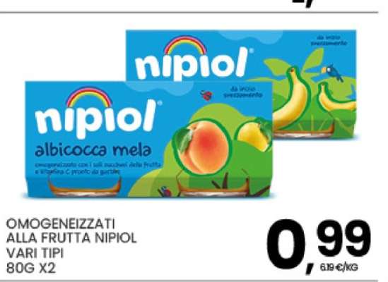 Omogeneizzati alla frutta NIPIOL