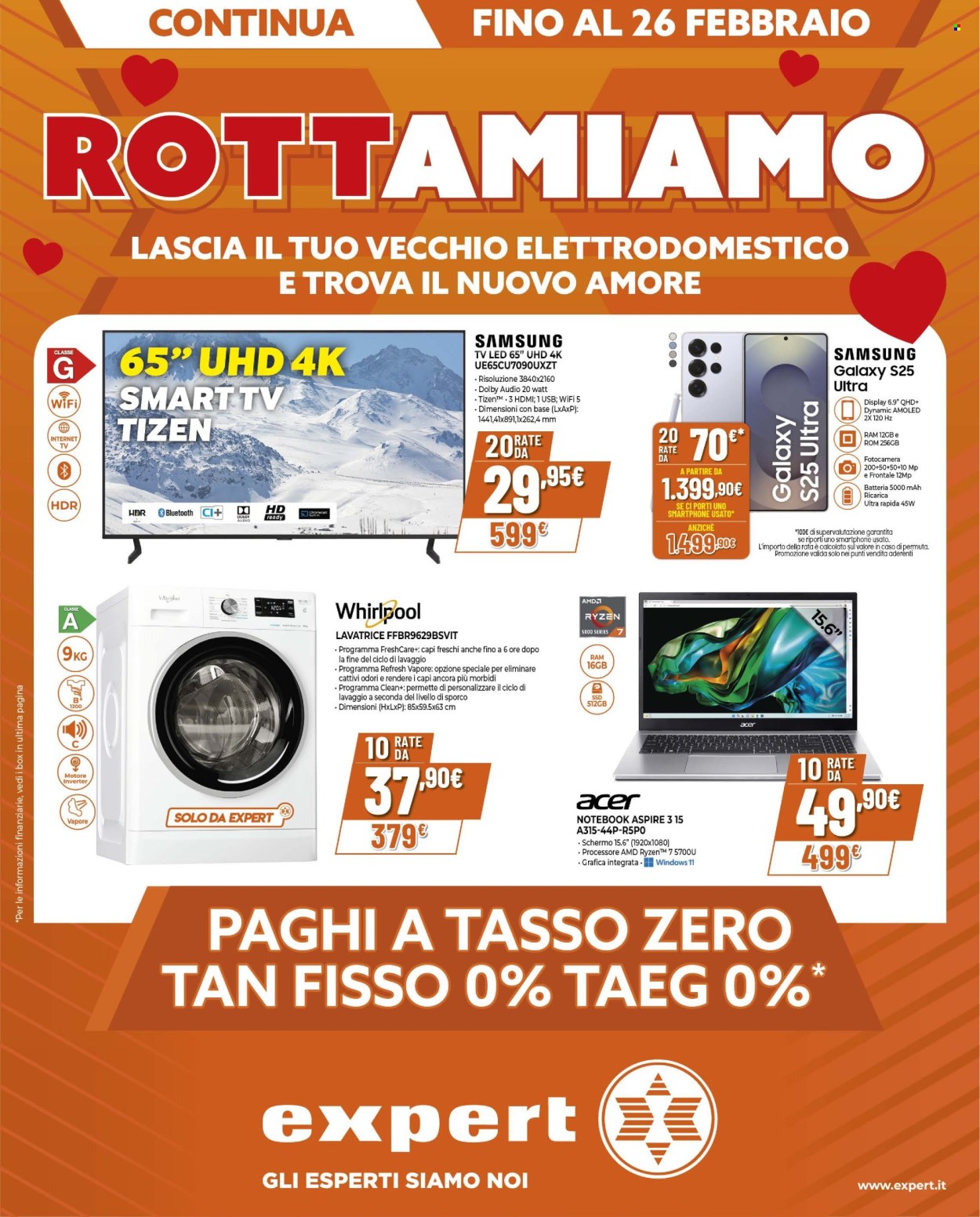 Volantino Expert - 13/2/2025 - 26/2/2025. Pagina 1