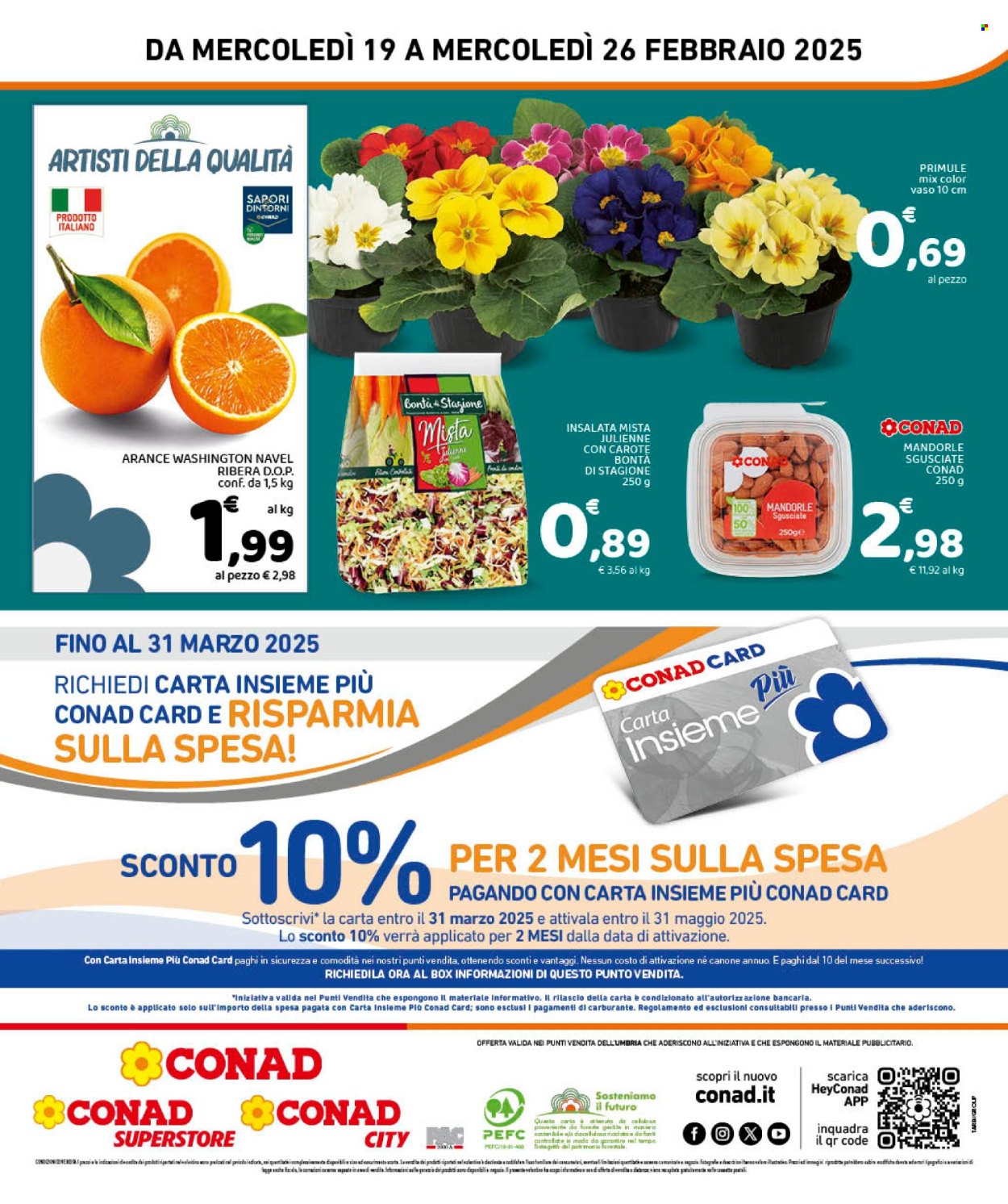 Volantino Conad - 19/2/2025 - 26/2/2025. Pagina 1