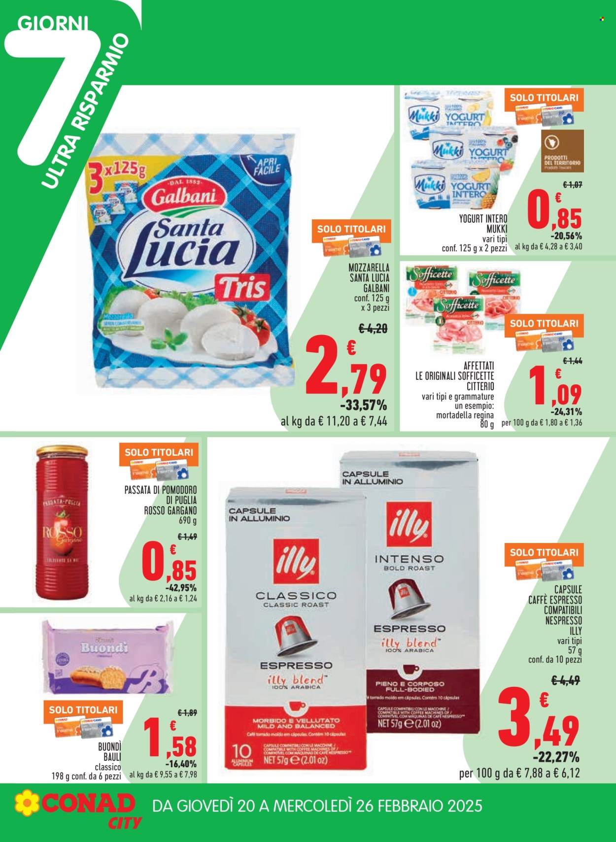 Volantino Conad City - 20/2/2025 - 26/2/2025. Pagina 1