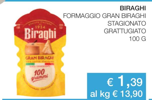 Biraghi Formaggio Gran Biraghi Stagionato Grattugiato