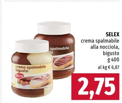 SELEX crema spalmabile alla nocciola, bigusto