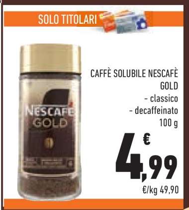 Caffè Solubile Nescafé Gold