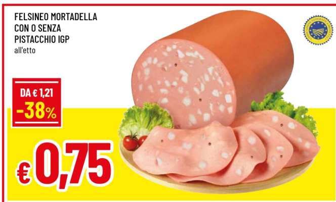 Felsineo Mortadella con o senza Pistacchio IGP