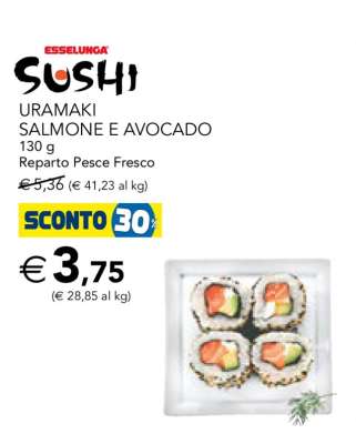 URAMAKI SALMONE E AVOCADO