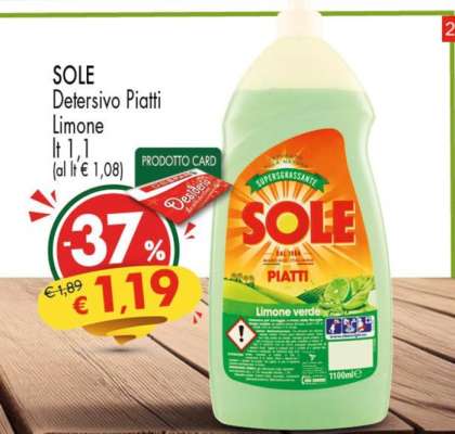 SOLE Detersivo Piatti Limone