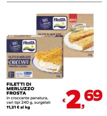 FILETTI DI MERLUZZO FROSTA