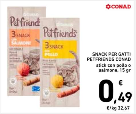 SNACK PER GATTI PETFRIENDS CONAD