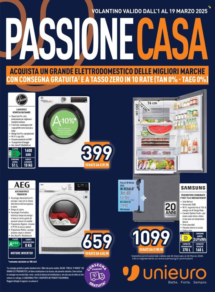 Volantino Unieuro - 1/3/2025 - 19/3/2025. Pagina 1