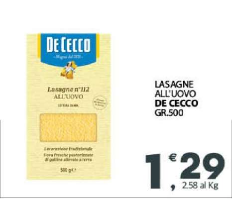 Lasagne all'uovo DE CECCO