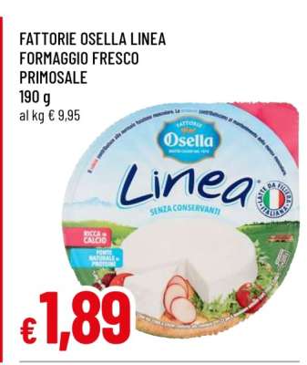 Fattorie Osella Linea Formaggio Fresco Primosale