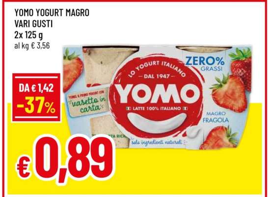 YOMO YOGURT MAGRO VARI GUSTI