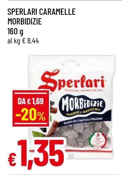 SPERLARI CARAMELLE MORBIDIZIE