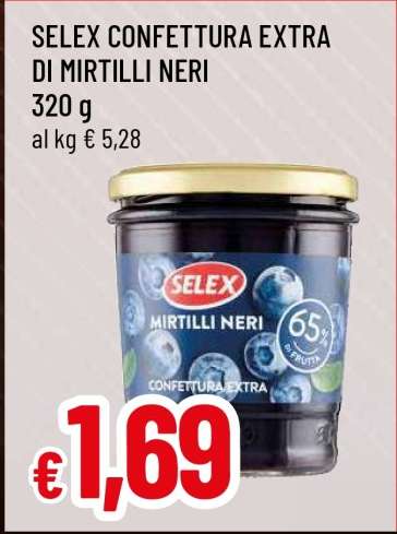 SELEX CONFETTURA EXTRA DI MIRTILLI NERI