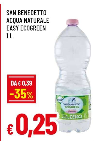 SAN BENEDETTO ACQUA NATURALE EASY ECOGREEN 1 L