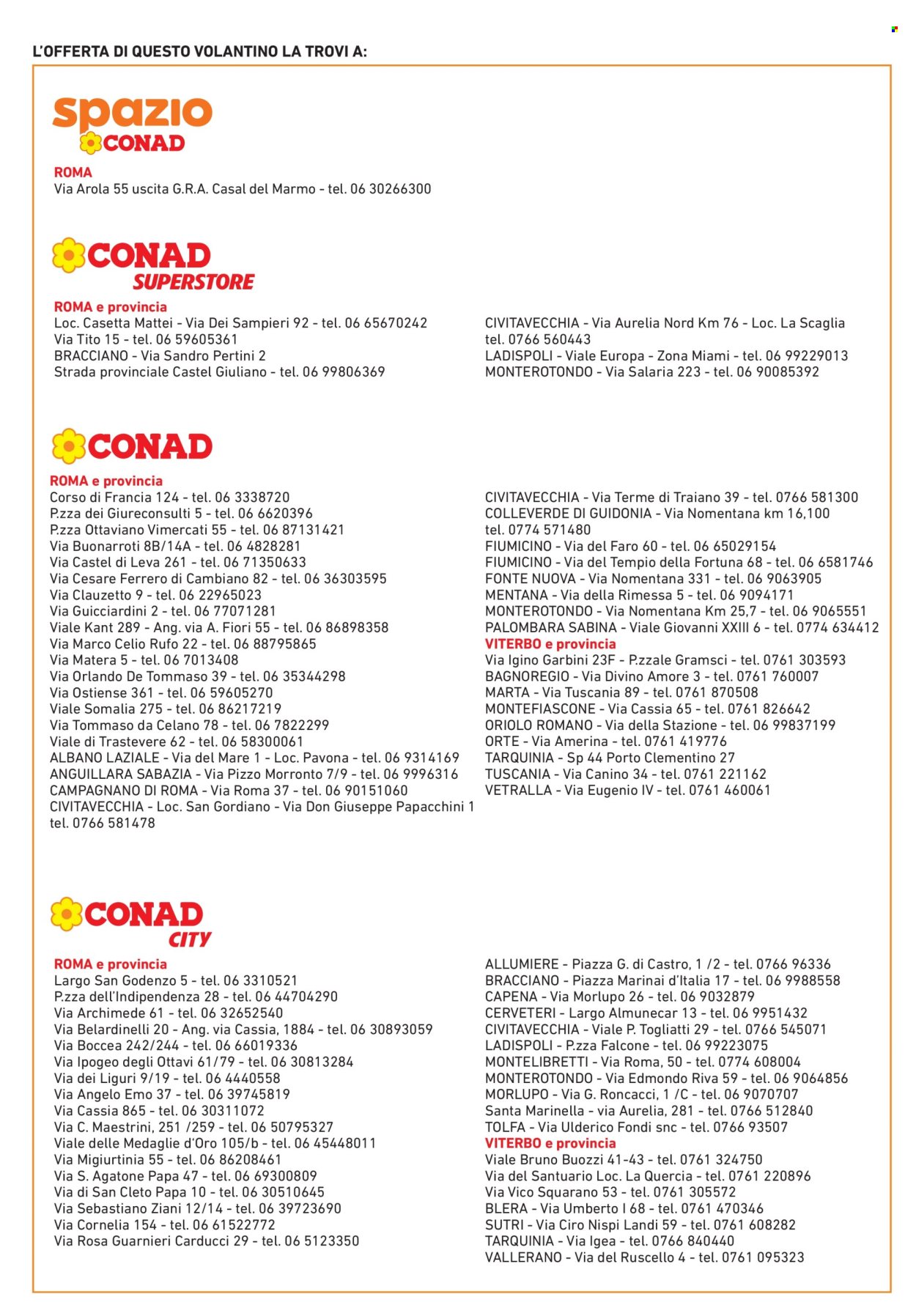 Volantino Conad - 13/3/2025 - 26/3/2025. Pagina 1