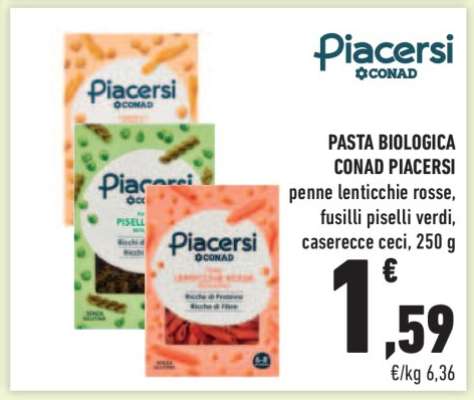 PASTA BIOLOGICA CONAD PIACERSI