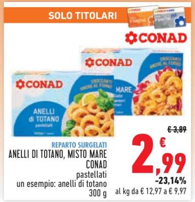 ANELLI DI TOTANO, MISTO MARE CONAD